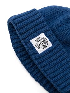 Muts met logopatch - Blauw