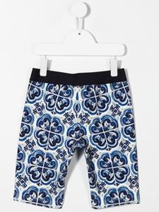 Dolce & Gabbana Kids Fietsshorts met print - Blauw