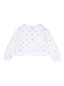 Chiara Ferragni Kids Sweater met stras - Wit