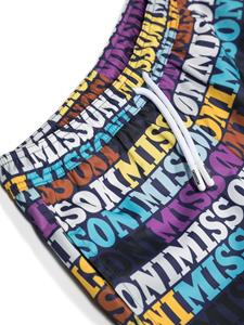 Missoni Kids Zwembroek met logoprint - Blauw