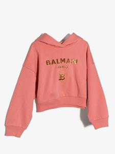 balmainkids Balmain Kids Cropped hoodie - Roze