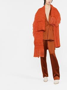 stellamccartney Stella McCartney Asymmetrische vestjas met franje - Oranje