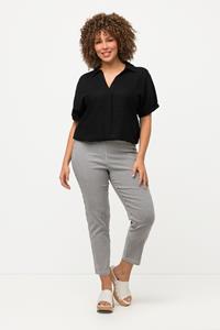 Ulla Popken Stoffhose 7/8-Bengalinhose Sienna gemustert schmales Bein