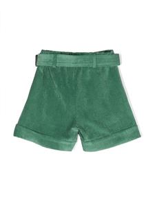 Ribfluwelen shorts - Groen