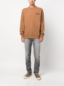 Zegna Sweater met logo-reliëf - Bruin
