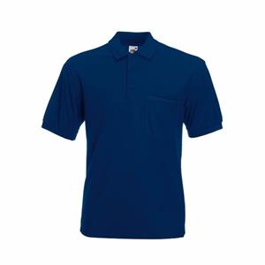 Fruit Of The Loom Navy poloshirt korte mouw voor heren