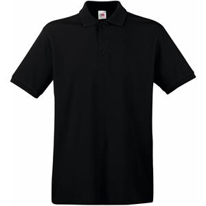 Fruit Of The Loom Zwart poloshirt / polo t-shirt premium van katoen voor heren