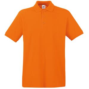 Fruit of the Loom poloshirt premium - oranje - heren - katoen - 180 grams (EU 48) -