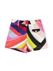Shorts met contrasterend stiksel - Roze