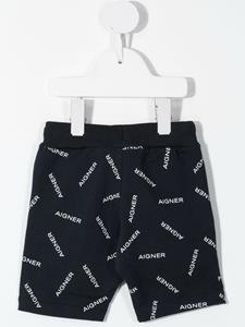 aignerkids Aigner Kids Trainingsshorts met logoprint - Blauw