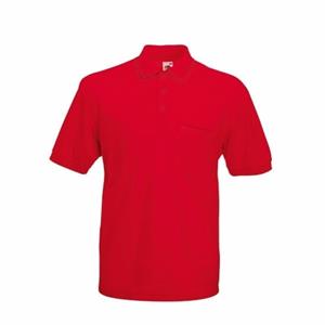 Fruit Of The Loom Rood poloshirt korte mouw voor heren