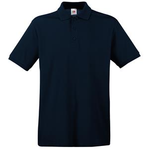 Fruit of the Loom poloshirt premium - donkerblauw - heren - katoen - 180 grams (EU 48) -