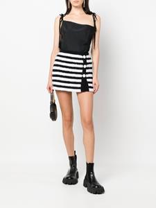 Balmain Gestreepte rok - Wit