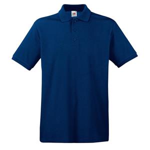 Fruit Of The Loom Donkerblauw/navy poloshirt / polo t-shirt premium van katoen voor heren