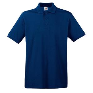 Fruit of the Loom poloshirt premium - navy blauw - heren - katoen - 180 grams (EU 48) -