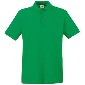 Fruit of the Loom poloshirt premium - groen - heren - katoen - 180 grams (EU 48) -