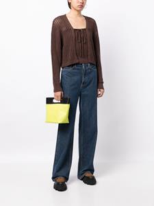 toutacoup tout a coup Vest met geribbelde afwerking - Bruin