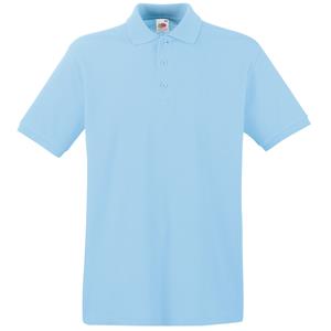 Fruit of the Loom poloshirt premium - lichtblauw - heren - katoen - 180 grams (EU 48) -