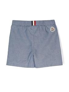 monclerenfant Moncler Enfant Shorts met logopatch - Blauw