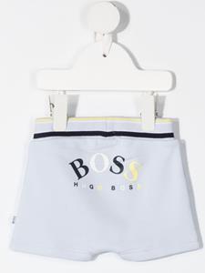 bosskidswear BOSS Kidswear Shorts met logoprint - Blauw
