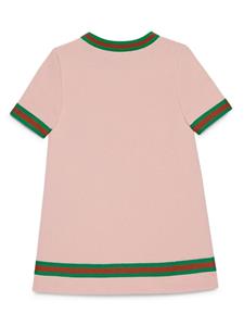 Gucci Kids Jurk met gestreept detail - Roze