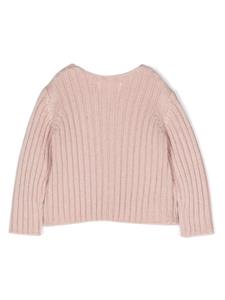 teddy&minou TEDDY & MINOU Ribgebreid vest - Roze
