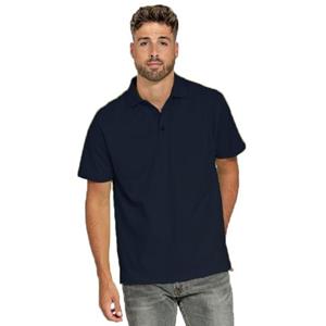 Lemon & Soda Heren basic poloshirt - donkerblauw - korte mouw - katoen -