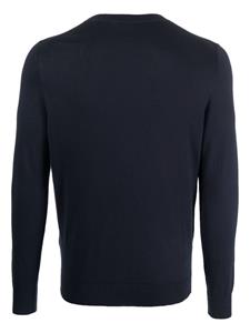 Malo Sweater met geribbelde afwerking - Blauw