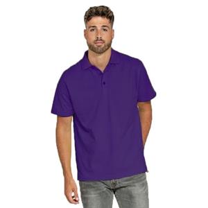 Lemon & Soda Heren basic poloshirt - paars - korte mouw - katoen -