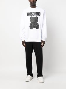 Moschino Sweater met teddybeerprint - Wit