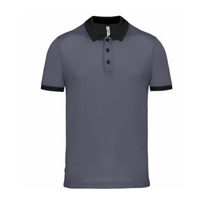 ProAct Poloshirt Sport Pro premium quality - grijs/zwart - mesh polyester - voor heren