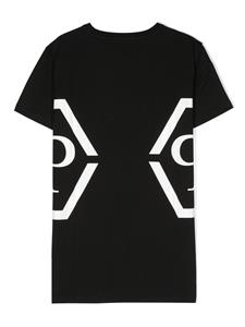 philipppleinjunior Philipp Plein Junior T-shirt met logoprint - Zwart