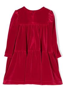Monnalisa Jurk verfraaid met logo - Rood