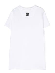 philipppleinjunior Philipp Plein Junior T-shirt met doodskopprint - Wit