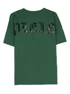 philipppleinjunior Philipp Plein Junior T-shirt met logoprint - Groen
