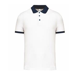 ProAct Poloshirt Sport Pro premium quality - wit/navy - mesh polyester - voor heren