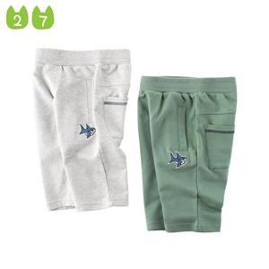 27kids 2022 Children's Shorts Baby Track Pants Boy's Cropped Trousers Student Beach Pants Cotton