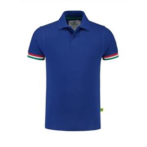 Lemon & Soda Blauw poloshirt in de kleuren van Italie voor heren