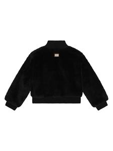dolce&gabbanakids Dolce & Gabbana Kids Jack met imitatiebont - Zwart