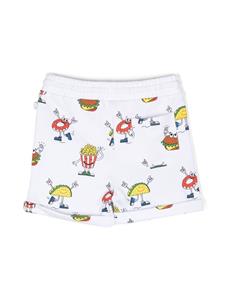stellamccartneykids Stella McCartney Kids Trainingsshorts met grafische print - Wit