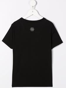 philipppleinjunior Philipp Plein Junior T-shirt met logoprint - Zwart
