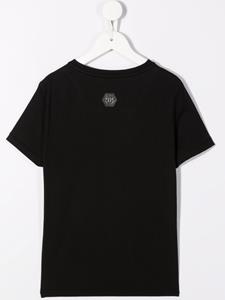 Philipp Plein Junior T-shirt met logoprint - Zwart