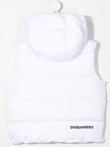 Dsquared2 Kids Bodywarmer met capuchon - Wit