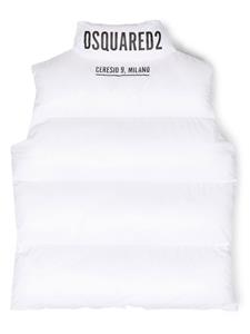 Dsquared2 Kids Bodywarmer met logoprint - Wit