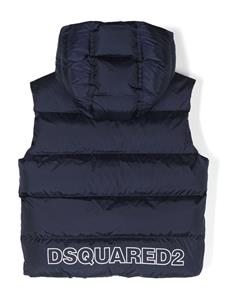 Dsquared2 Kids Bodywarmer met capuchon - Blauw