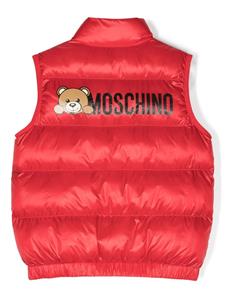 moschinokids Moschino Kids Bodywarmer met logoprint - Rood