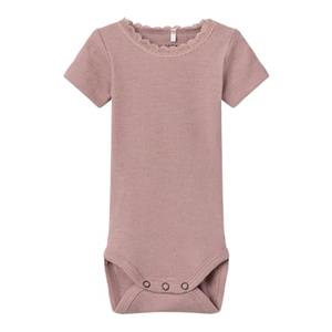name it Bodysuit met korte mouwen Nbfkab Deauville Mauve