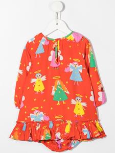 stellamccartneykids Stella McCartney Kids Jurk met ruches - Rood