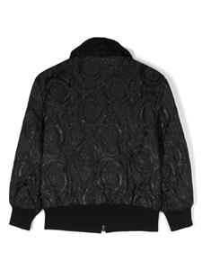 versacekids Versace Kids Bomberjack met ronde hals - Zwart