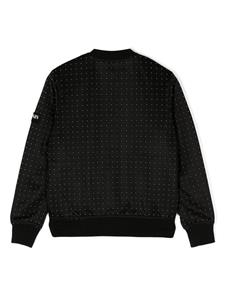 balmainkids Balmain Kids Bomberjack met vlammenprint - Zwart